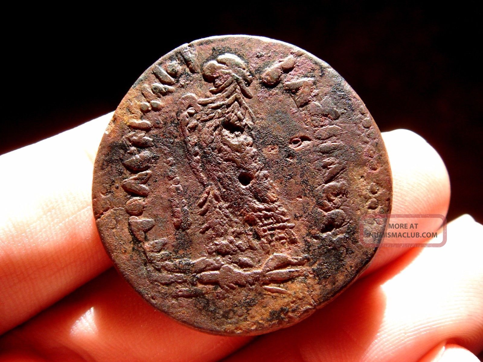 Lucernae Ancient Greek - Ptolemy Iv Philopator (221 - 205) Ae35 Drachm.  Zeus/eagle Coins: Ancient photo