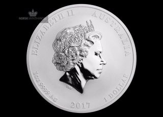 2017 Australia $1 Dragon & Phoenix 1 Oz.  9999 Silver Coin/round photo