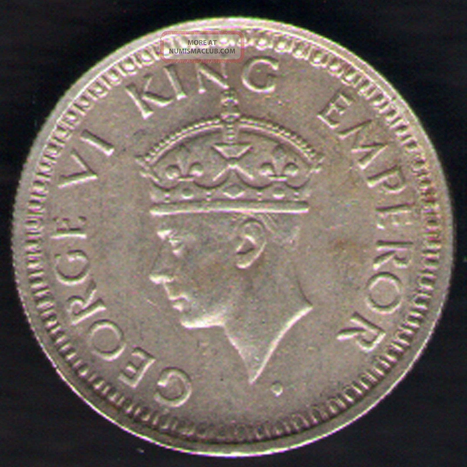 British India - 1944 - George Vi 1/4 Rupee Silver Coin Ex - Rare Coin British photo