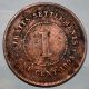 Straight Settlement Queen Victoria 1895 1 Cent Copper Coin Very Rare - 9.  01gm Asia photo 1
