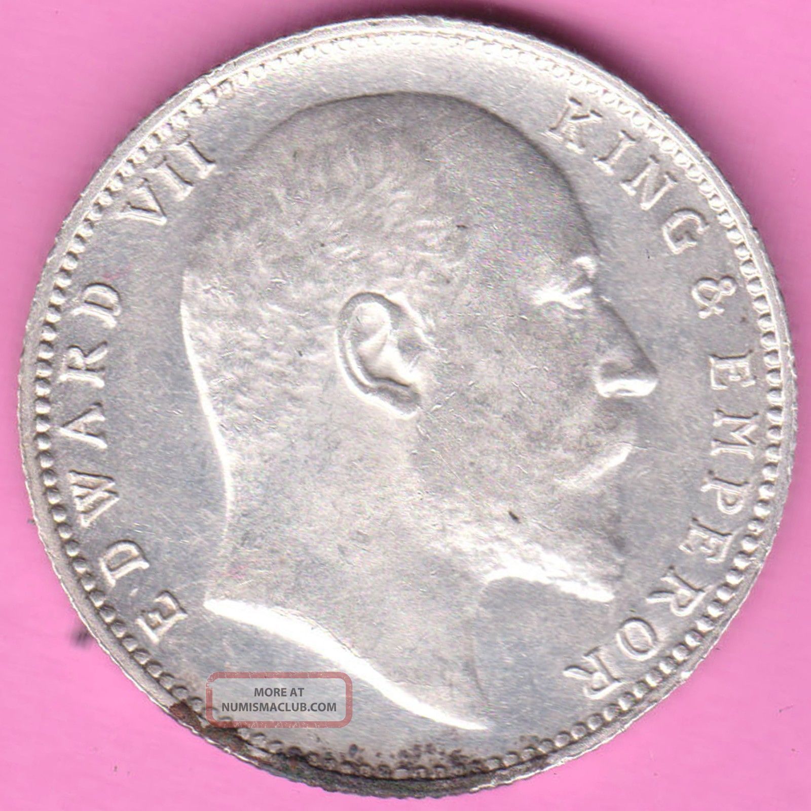 British India - 1903 - King Edward Vii - One Rupee - Rarest Silver Coin - 48 India photo