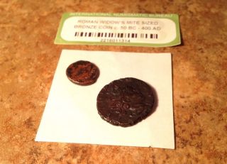 The Widows Mite 2000 Year Old Coin,  A Great Religious Bible Story Gift. photo