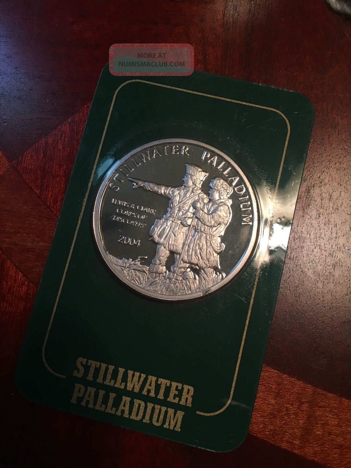 2004 Stillwater Palladium Lewis & Clark 1 Troy Oz Palladium Coin Bullion photo
