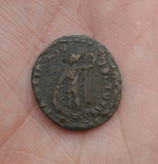 Emperor Crispus 317 - 326 Ad Ancient Roman Coin Hammered 20 Mm photo