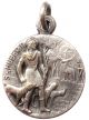 Saint Hubert W Holy Deer & Saint Benedictus Exorcist - Vintage Medal Exonumia photo 1