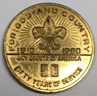 C3537 Boy Scouts Bronze Medal,  50th Anniversary 1960 photo