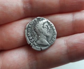 Roman Denarius Silver Coin Commodus 180 - 192 Ad 27 photo