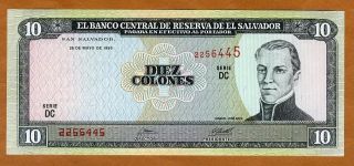 El Salvador,  10 Colones,  1995,  P - 141,  Unc Columbus,  Pre - Usd$ photo