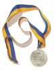 1994 Baa 98th Boston Marathon Pewter Unicorn Finisher Medal & Ribbon Unengraved Exonumia photo 1