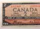 1954 Canada Devil Face Two 2 Dollar Canadian Bill Note Series Bb Banknote A951 Canada photo 2