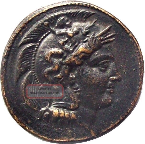 Lucania Imitation Brass Nomos Coin Athena/herakleia 420 - 390 Bc Extra Fine Xf Coins: Ancient photo