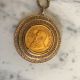 1971 1 Oz Gold South African Krugerrand With 9k Gold Bezel Other Coins of the World photo 4