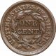 1851 Braided Hair Large Cent,  Glossy Chocolate Brown Planchet,  Vf To Xf Large Cents photo 1