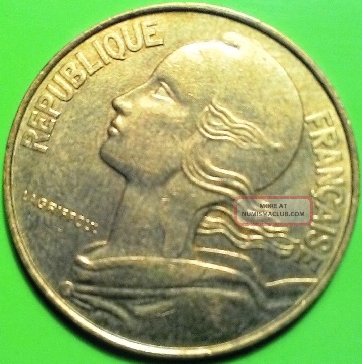 France Marianne Km 930 20 Centimes 1987 Coin Vf Shi France photo