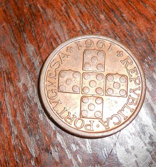 Portugal 1961 X Centavos Coin photo