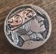 Real Copper Inlay Classic Hand Carved Hobo Nickel Coin Art 33 Exonumia photo 1