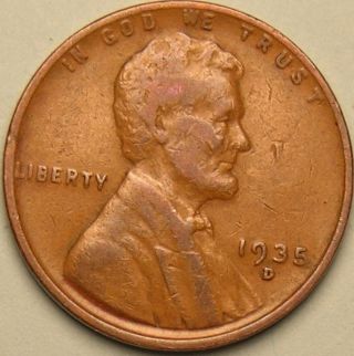 1935 D Lincoln Wheat Penny,  Ac 662 photo