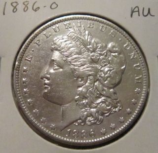 1886 - O Morgan Silver Dollar Au Rare Key Date Us Silver Coin photo