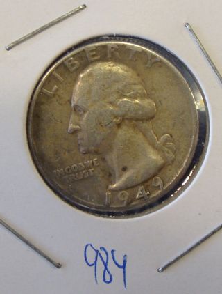 1949 D Washington Silver Quarter photo