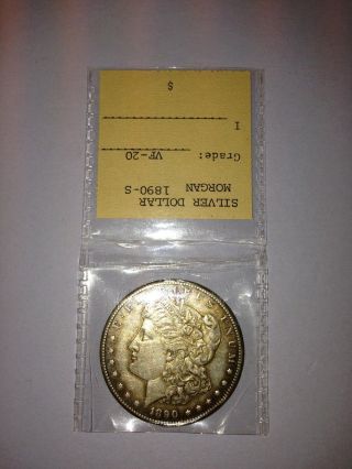 1890 - S Morgan Silver Dollar San Francisco - photo