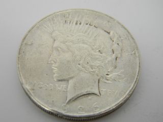 1926 D Peace One Dollar Silver Coin T737 photo