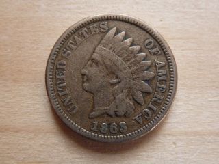 1863 Copper - Nickel Indian Head Cent - Full Date/readable Liberty - Details photo