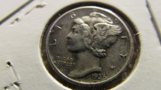 1936 - D Mercury Dime 90% Silver photo
