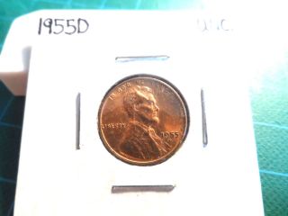 Unc.  1955d Lincoln Wheat Penny photo