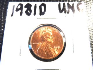 Unc.  1981d Lincoln Penny photo