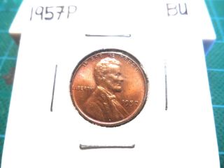 A Uncirculated 1957p Lincoln Wheat Penny photo