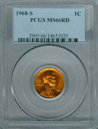 1968 - S Lincoln Cent Pcgs Ms 66. photo