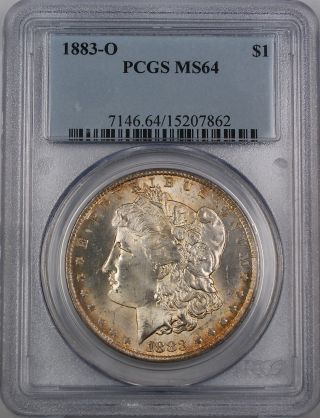 1883 - O Morgan Silver Dollar Coin,  Pcgs Ms - 64,  Light Toning photo