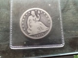 1875 Seated Liberty Silver Half Dollar photo
