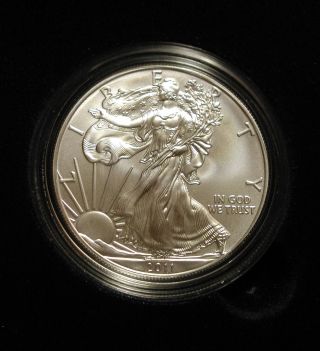2011 - W Silver Eagle $1 Uncirculated In Ogp,  Gorgeous Coin photo