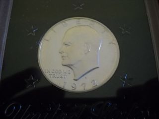1972 - S Proof Eisenhower Silver Dollar With Case photo