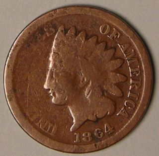 1864 Indian Head Penny,  Aa 42 photo