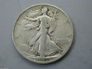 1945 - S Walking Liberty Half Dollar United States Coin G photo