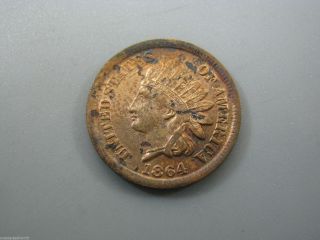 1864 Indian Head Cent United States Coin Xf Nc16 photo