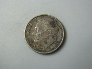 1960 Roosevelt Dime United States Coin Vg photo