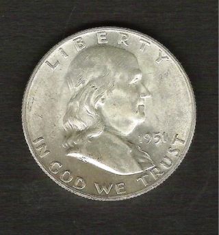1951 - D__franklin Silver Half Dollar__bu Coin__ 1349920 photo
