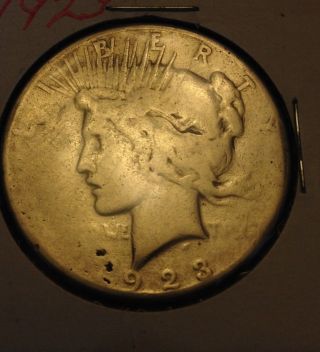 1923 - D Peace Silver Dollar Coin photo