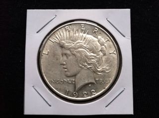 1922 P Peace 90% Silver Dollar.  900 Fine Silver & Usa photo