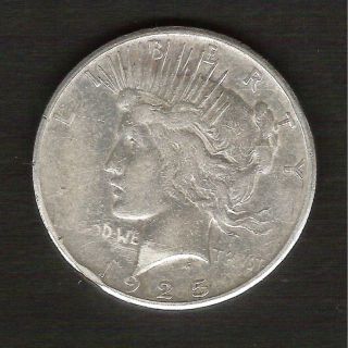 1925 - S__peace Silver Dollar__nice Xf Coin__ 730831 photo