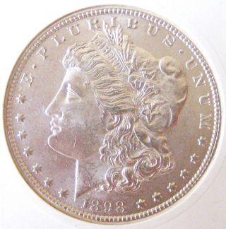 1898 - O Morgan Silver Dollar - Brilliant Uncirculated - Morgan Dollar photo