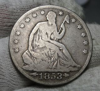 1853 - O Seated Liberty Half Dollar.  Semi - Key Date Only 1,  328,  000 Minted (1901) photo