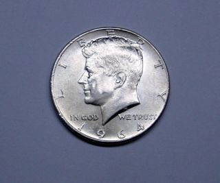 Silver 1964 Kennedy Half In Unc photo