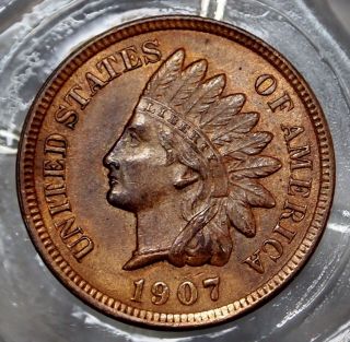 Bu/red Brown 1907 - P Indian Head Cent. . . . . .  6993 photo