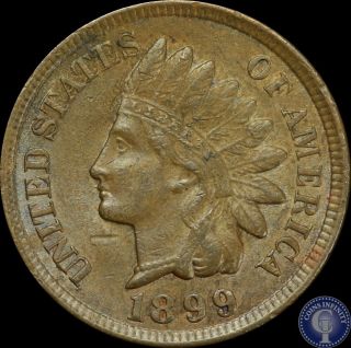 1899 Indian Head Cent 1c Key Date Au/unc Us Coin 18 photo