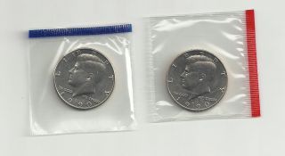 1990 P & D Kennedy Half Dollars Unc/sealed In Cello photo