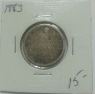 1883 Silver Liberty Seated Dime - Details photo
